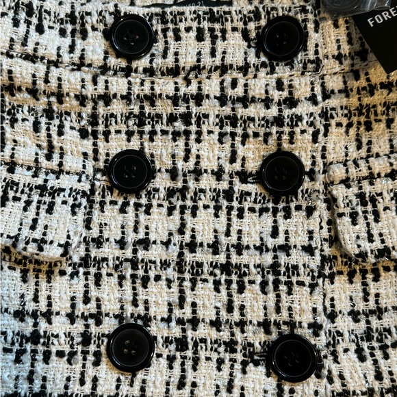 Black and White Tweed Mini Skirt - Picture 7 of 12